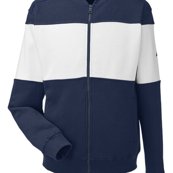 Unisex Anchor Fleece Colorblocked Bomber Jacket Thumbnail