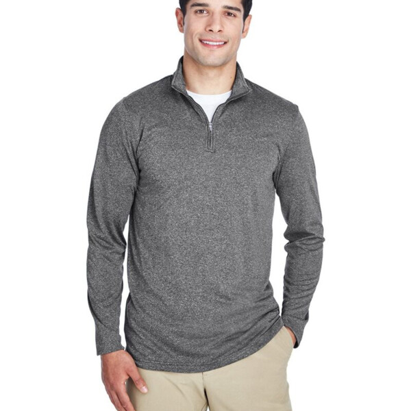 Men's Cool & Dry Heathered Performance Quarter-Zip Pullover Thumbnail