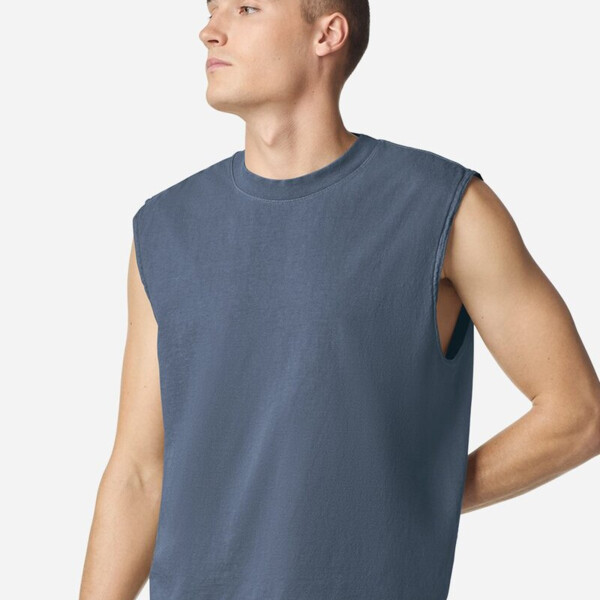 Unisex Heavyweight Cotton Garment-Dyed Boxy Muscle Tee Thumbnail