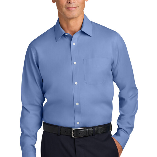 Wrinkle Free Stretch Pinpoint Spread Collar Shirt Thumbnail