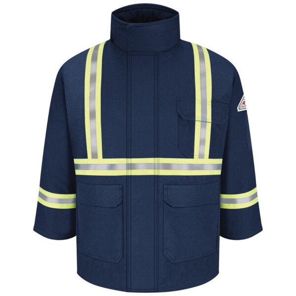 Men's Long Deluxe Parka With Reflective Trim - EXCEL FR® ComforTouch Thumbnail