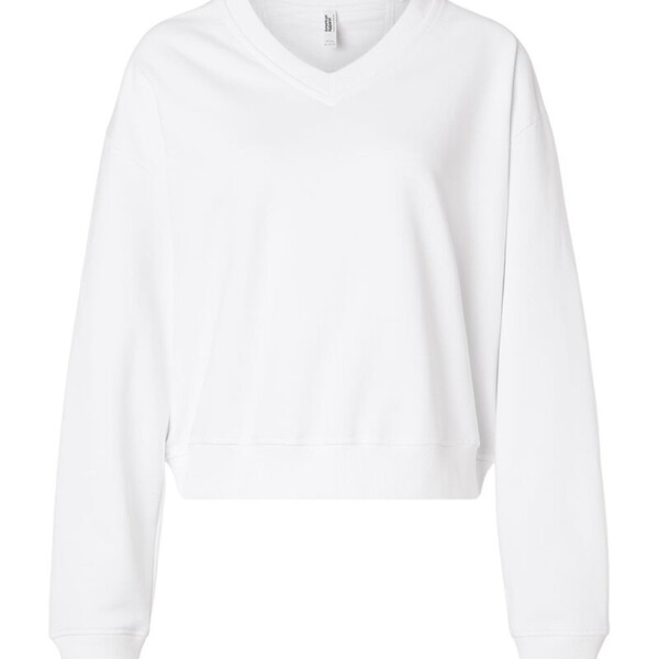 Women's French Terry V-Neck Sweatshirt Thumbnail