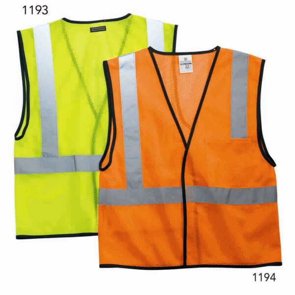 Unisex Economy Single Pocket Hook-and-Loop Mesh Vest Thumbnail