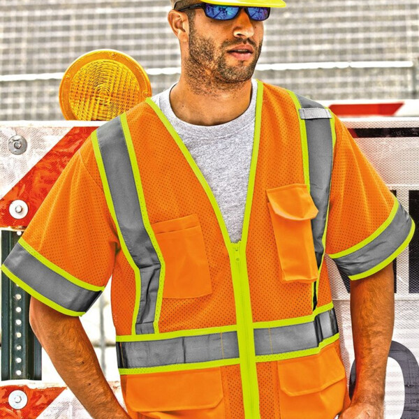 Unisex Ultra-Cool™ Six-Pocket Mesh Surveyor’s Vest Thumbnail