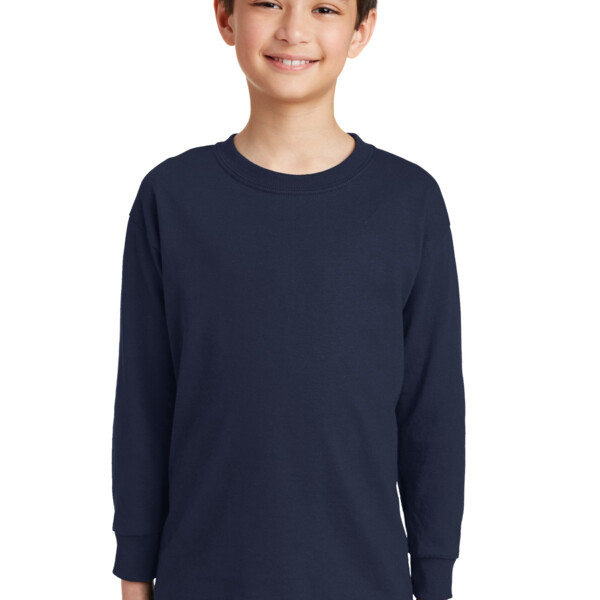 Youth Heavy Cotton 100% Cotton Long Sleeve T Shirt Thumbnail