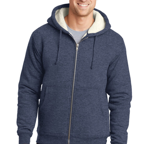 Heavyweight Sherpa Lined Hooded Fleece Jacket Thumbnail