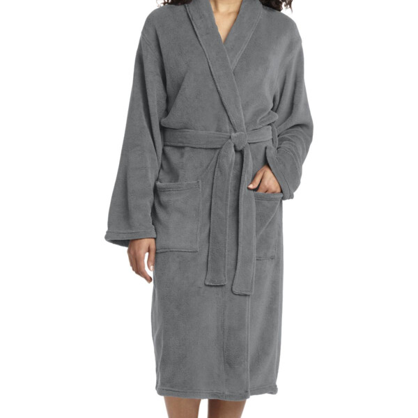 Plush Microfleece Shawl Collar Robe Thumbnail