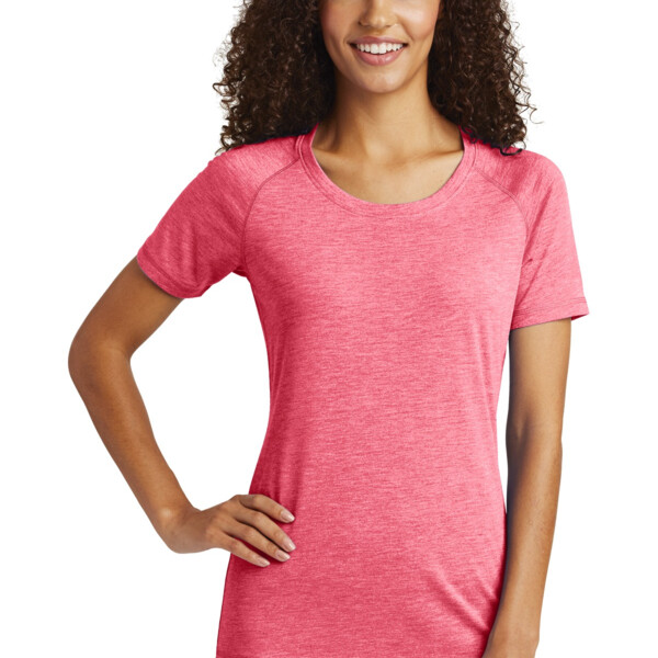 Women's PosiCharge ® Tri Blend Wicking Scoop Neck Raglan Tee Thumbnail