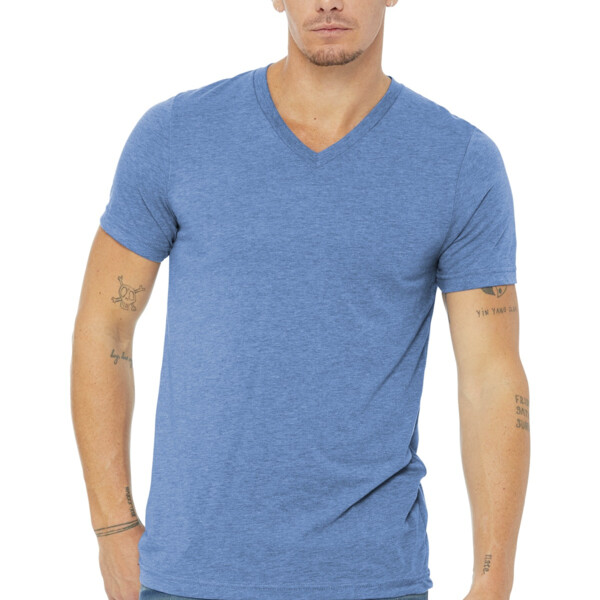 Unisex Triblend Short Sleeve V Neck Tee Thumbnail
