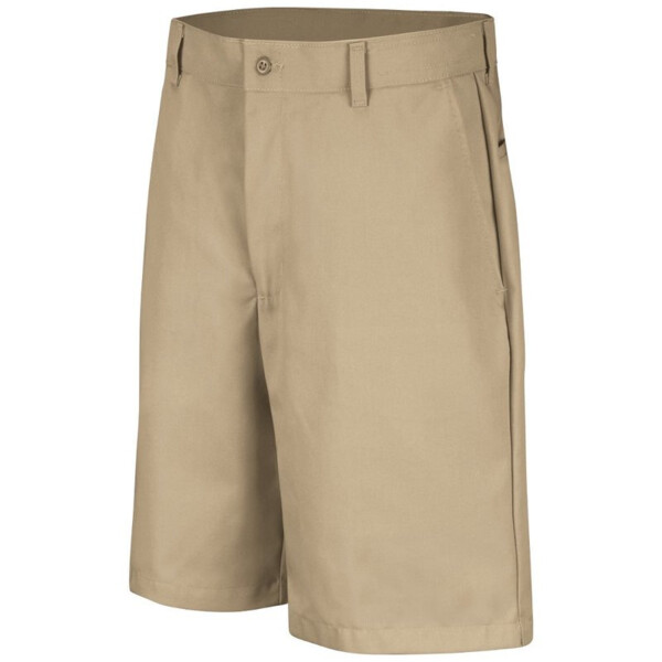 Men's Extended Sizes Cotton Casual Plain Front Shorts Thumbnail