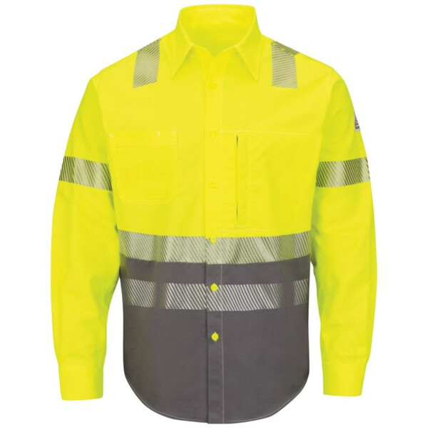 Men's Hi-Visibility Color Block Uniform Shirt - EXCEL FR® ComforTouch® - 7 oz. Thumbnail