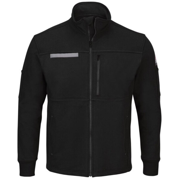 Men's Zip Front Fleece Jacket-Cotton /Spandex Blend Thumbnail