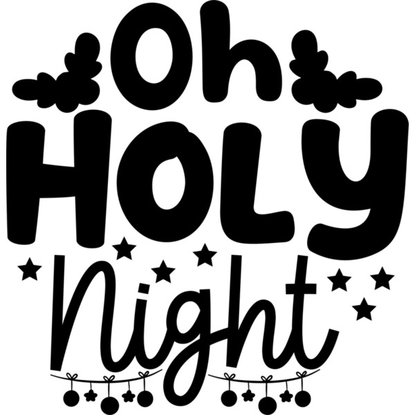 Oh Holy Night SVG Cut File 01 Thumbnail