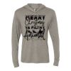 Unisex Triblend Hooded Long Sleeve Pullover Tee Thumbnail